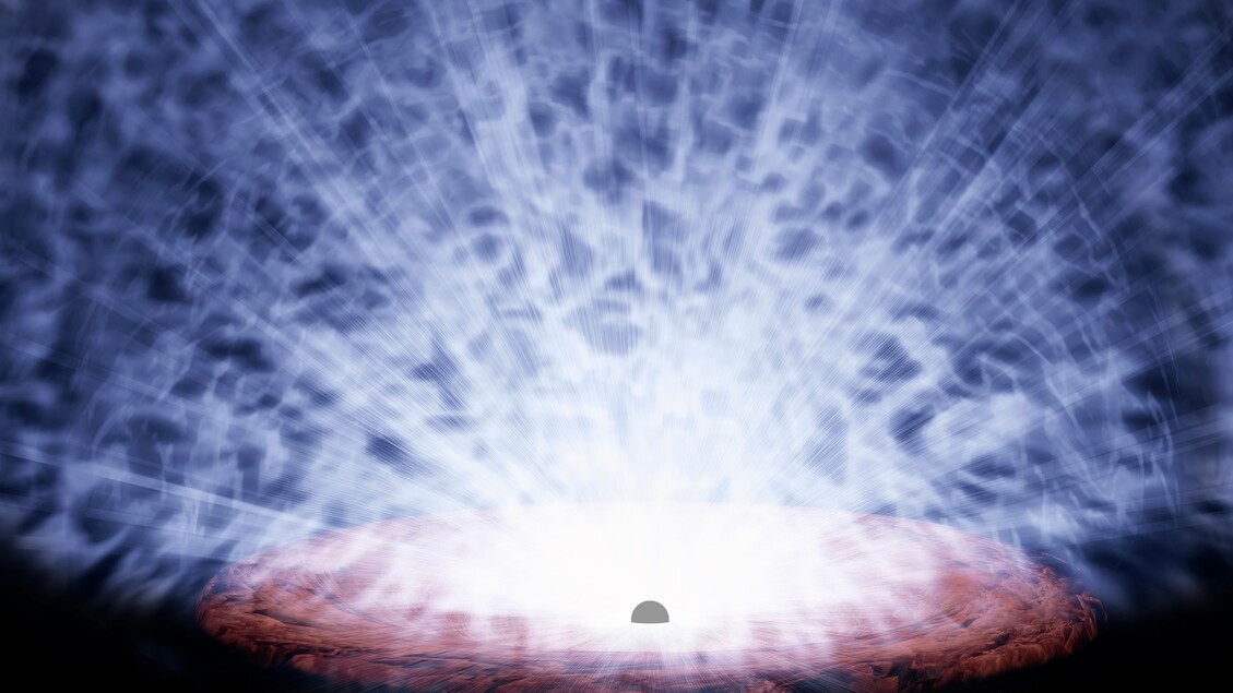 Seen a violent cosmic storm produced by a black hole