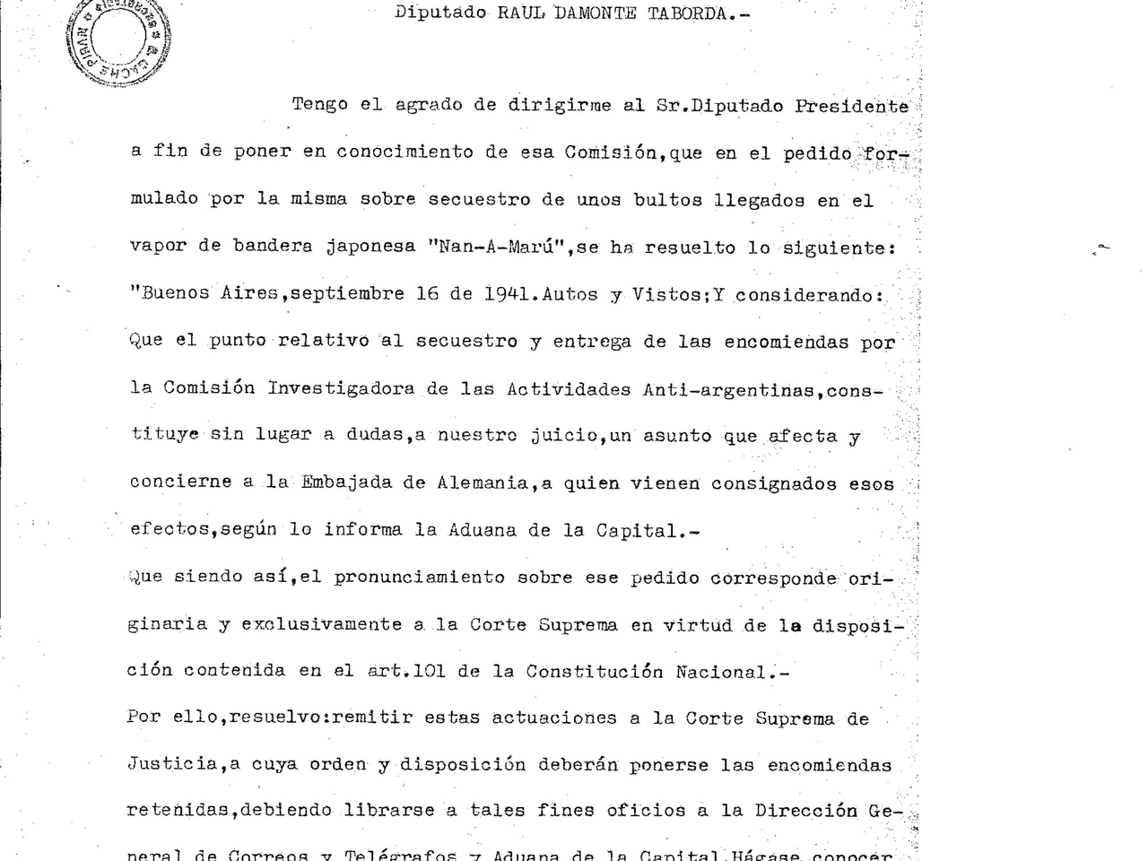 A landmark ruling confirms that Nazi documents discovered at the Court were on a Japanese ship.