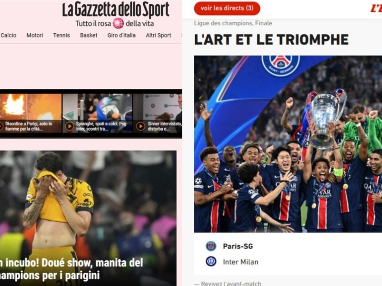 "Arte y triunfo" de PSG, "humillación" de Inter y una estatua para Luis Enrique: las reacciones internacionales a la final de la Champions League