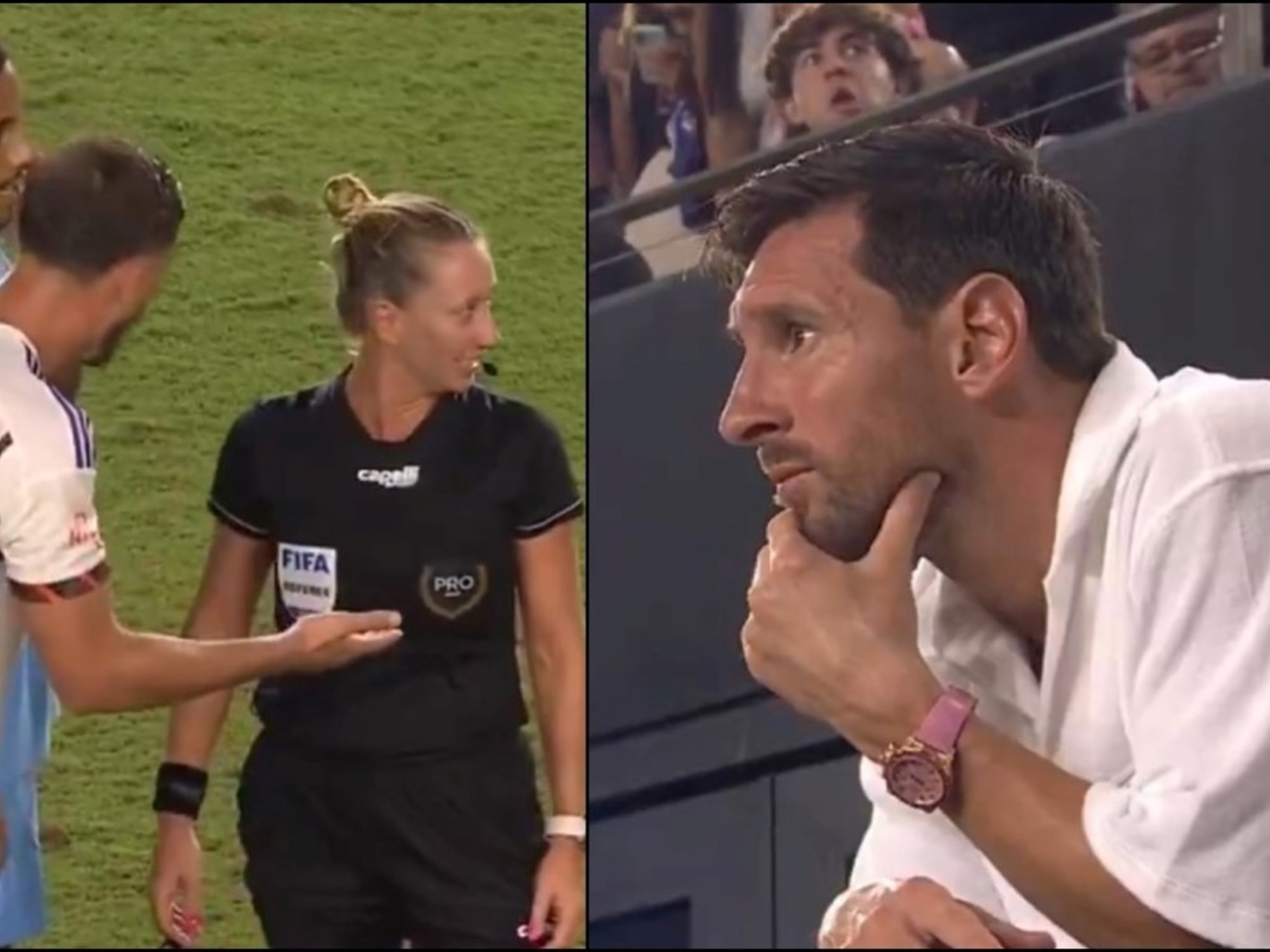 The dramatic ending of Inter Miami against Cincinnati, with an unusual disallowed goal, which Lionel Messi watched from the sidelines full of tension