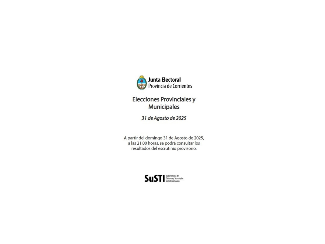 O site oficial das eleições de Corrientes estava fora do ar: com mais de uma hora de atraso e várias mensagens de erro.