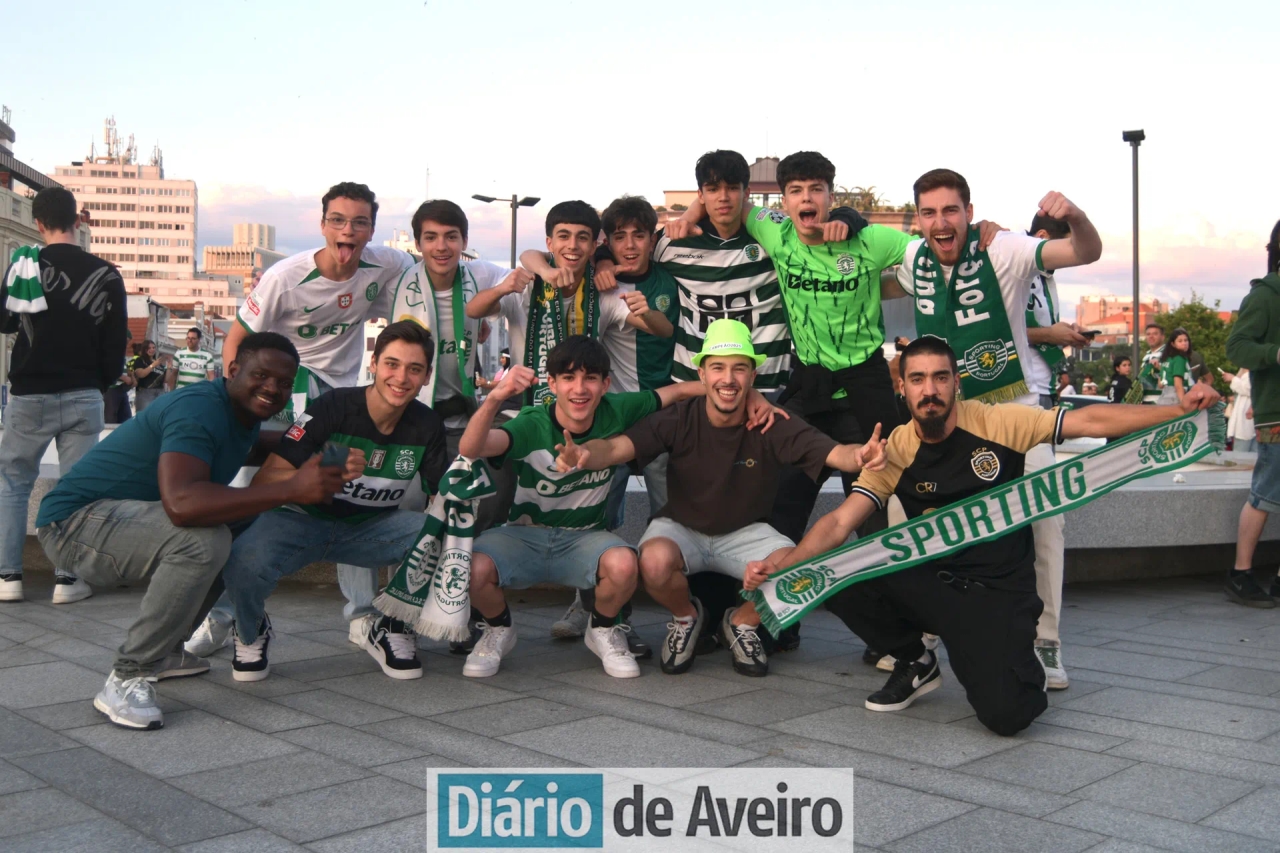 Immagini della festa ad Aveiro per il titolo dello Sporting