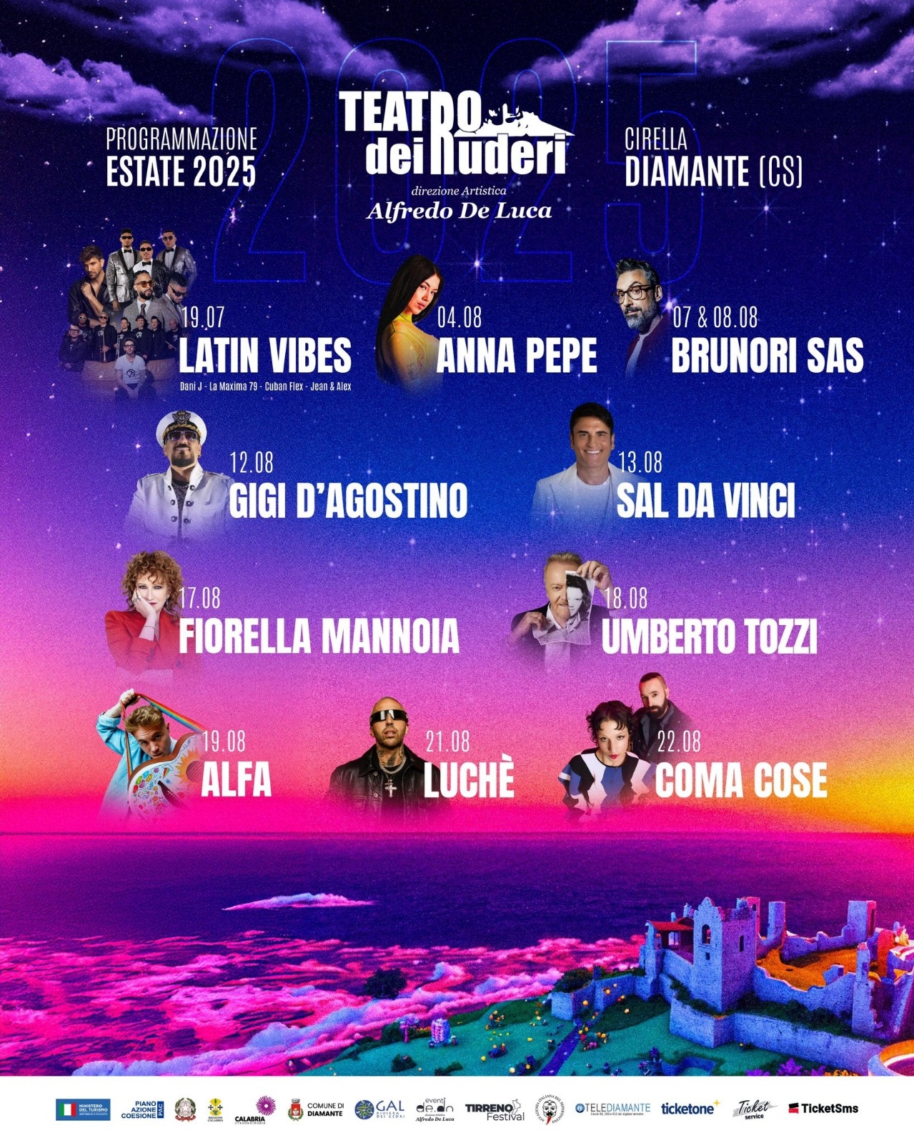 Após recorde de Geolier em 2024, o Festival de Teatro Cirella Ruderi relança com temporada 2025 repleta de grandes nomes