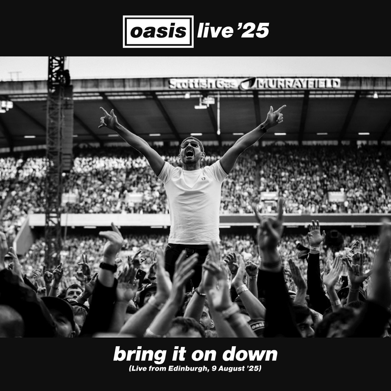 Oasis brengt vandaag "Bring It On Down (Live from Edinburgh)" uit, waarmee de band aan een recordbrekende tournee door Noord-Amerika begint.