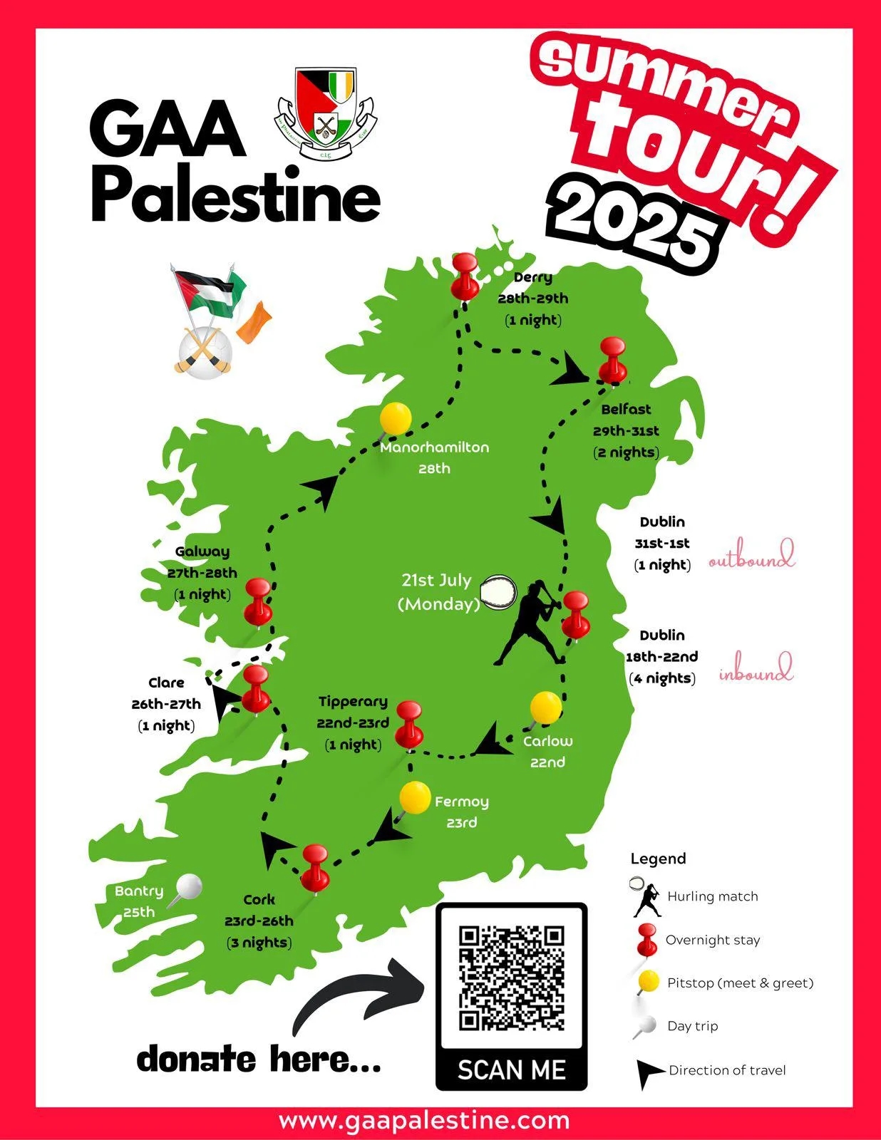 De eerste GAA-club van Palestina brengt meer dan 30 kinderen naar Ierland voor een tournee