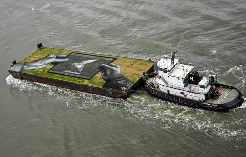 Schwimmende Kunst in NY