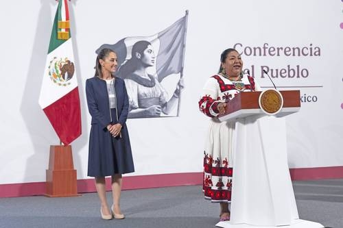 Sheinbaum destacou a importância da inclusão da Rota Wixárika na lista da UNESCO.