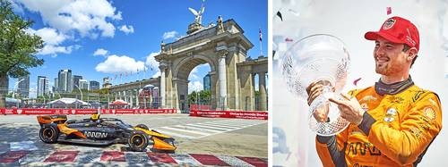 Pato O'Ward comemora sua segunda vitória na IndyCar em Toronto
