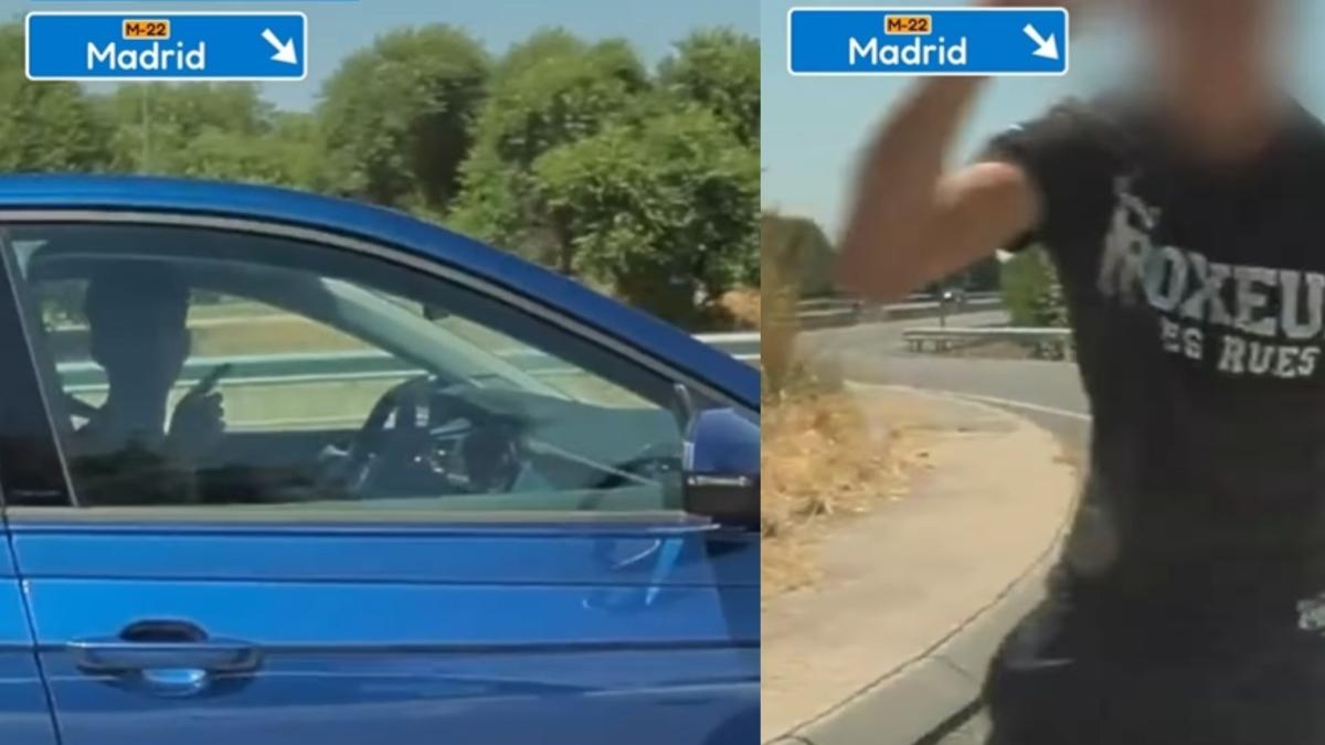 Milhares de pessoas estão indignadas com as múltiplas manobras perigosas deste jovem condutor no meio de uma birra com outro carro em Madri: "Um pirralho convencido com uma carteira de motorista praticamente nova".