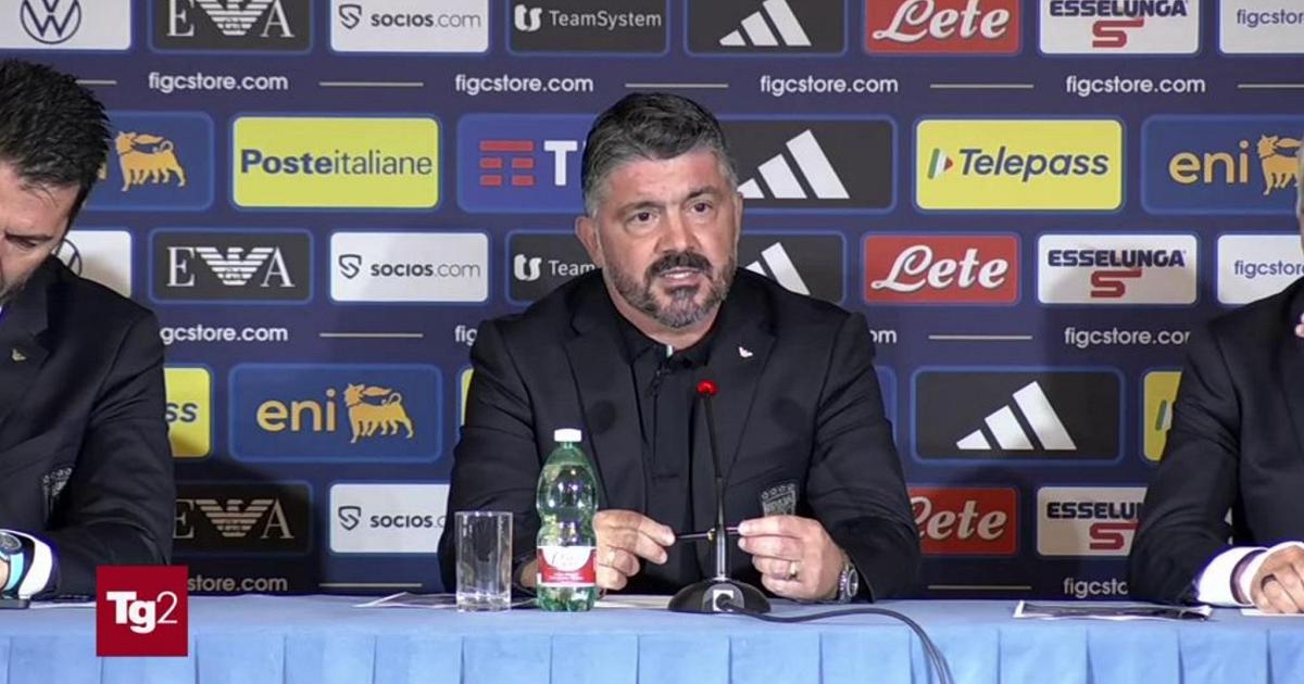 National team, Gattuso's press conference with Buffon and Gravina