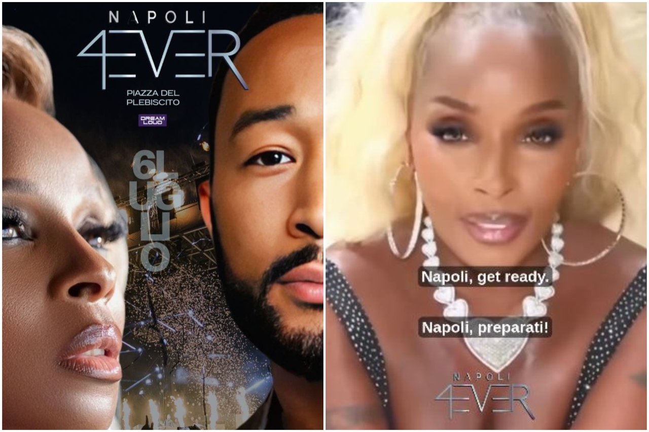 Mary J. Blige em show na Piazza del Plebiscito para 'Napoli4Ever2025', a mensagem para os fãs: "Preparem-se para uma noite inesquecível"