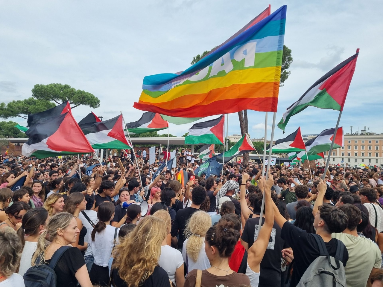 Marcha por Gaza: En Italia, donde la situación está estancada, hay ganas de actuar.