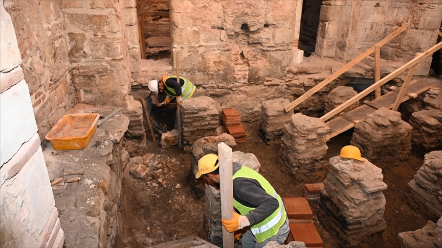Die Restaurierungsarbeiten am historischen Gazi Mihal Hamam in Edirne werden fortgesetzt
