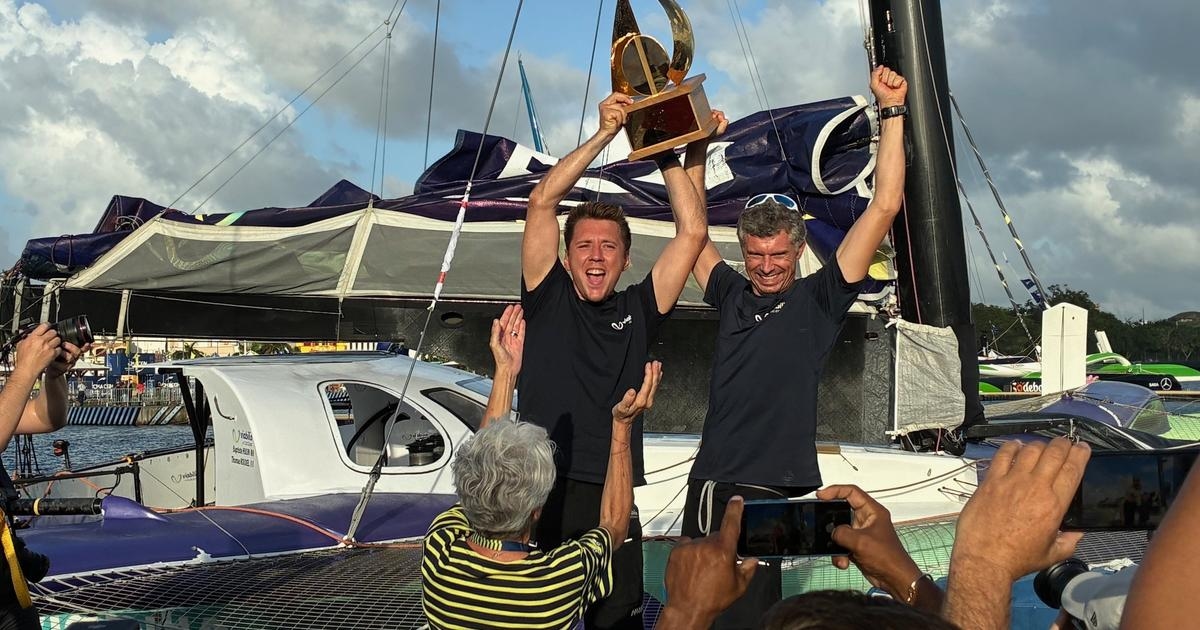 Transat Café L'Or: Baptiste Hulin ve Thomas Rouxel, Ocean Fifty trimaranında sondan birinciye