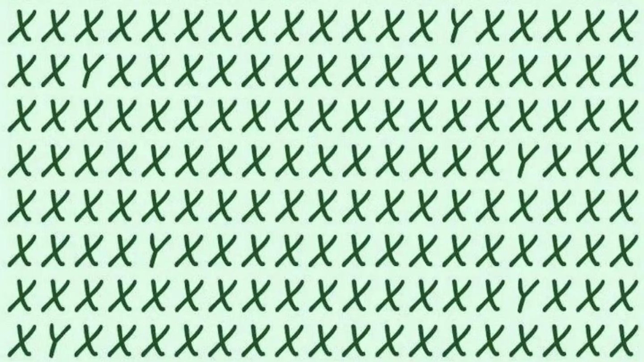 Nog maar 13 seconden!: Kun jij alle letters vinden die geen "X" zijn?
