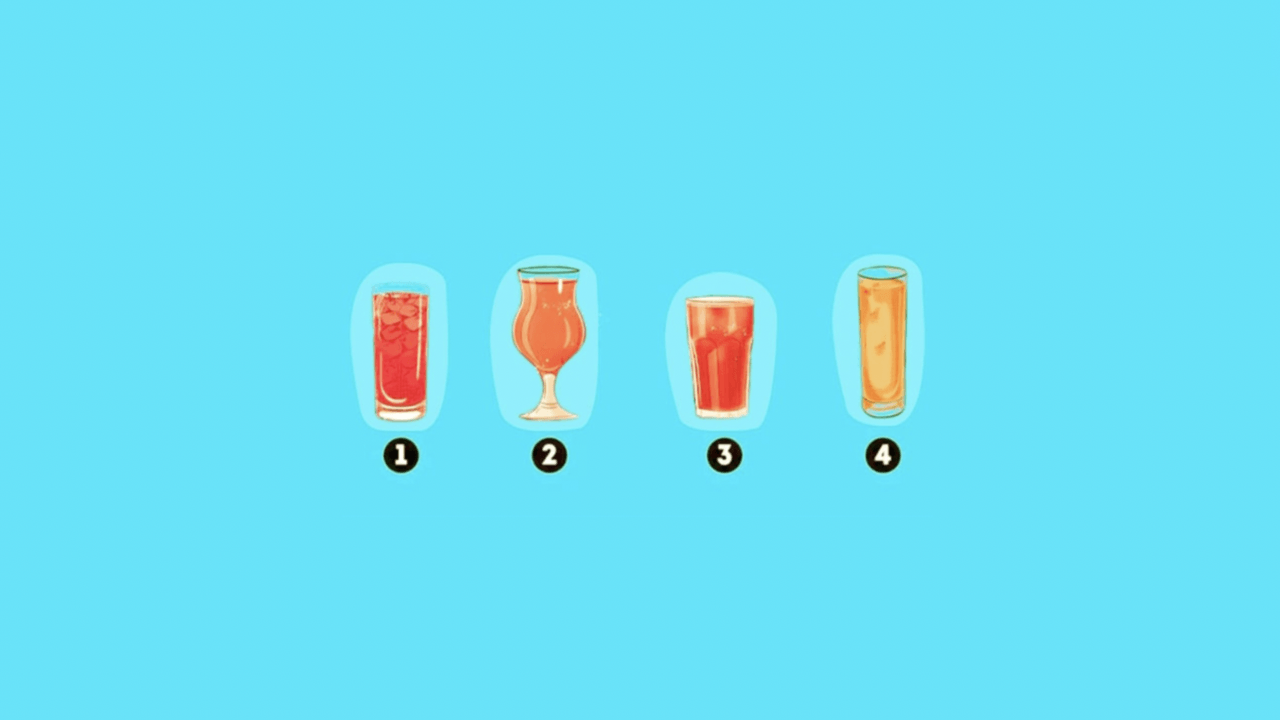 IQ-test: Alleen mensen met een IQ >130 kunnen herkennen welk glas het meeste sap bevat