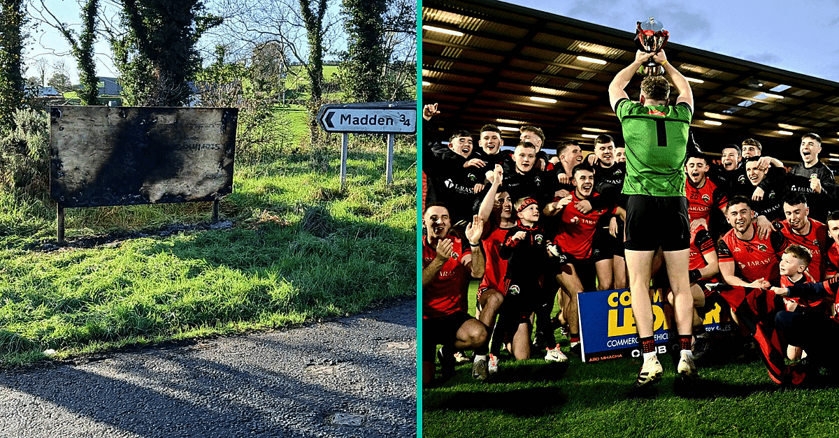 Sign Celebrating Armagh GAA Club's Historic Win Torched During 'Disgraceful' Incident