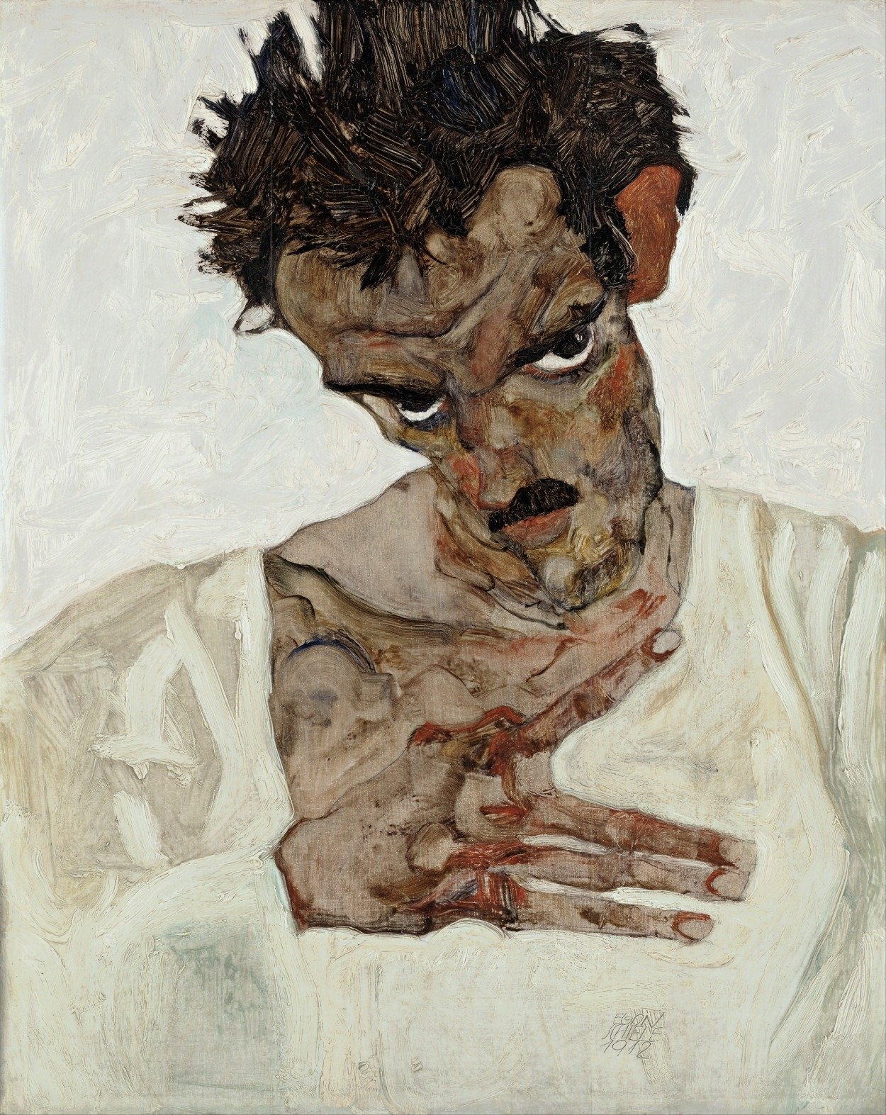 Rama | Autoportret z wygiętą szyją – Egon Schiele