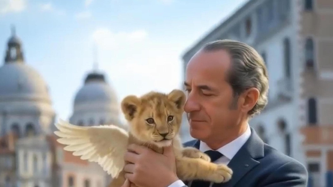 Veneto, Zaia lanceert de campagne als leider: de video in Venetië is volledig met AI gemaakt.